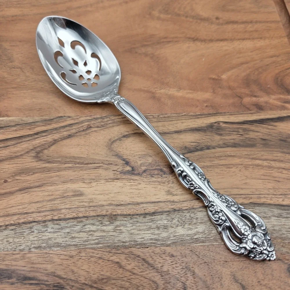 Oneida Cube Michelangelo Serving Set: Meat Fork Casserole Serving Slotted Spoons